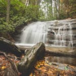 long creek falls along appalachian trail